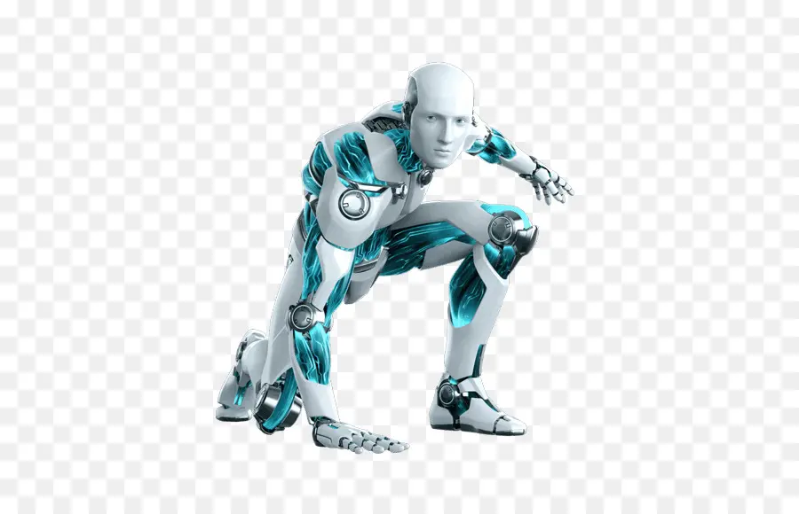 Robot Accroupi，Futuriste PNG