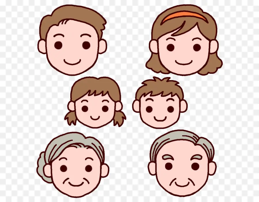 Visages De Famille，Dessin Animé PNG