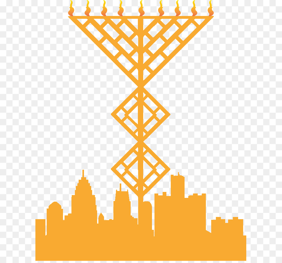 Menorah Dans Le D，Ligne PNG