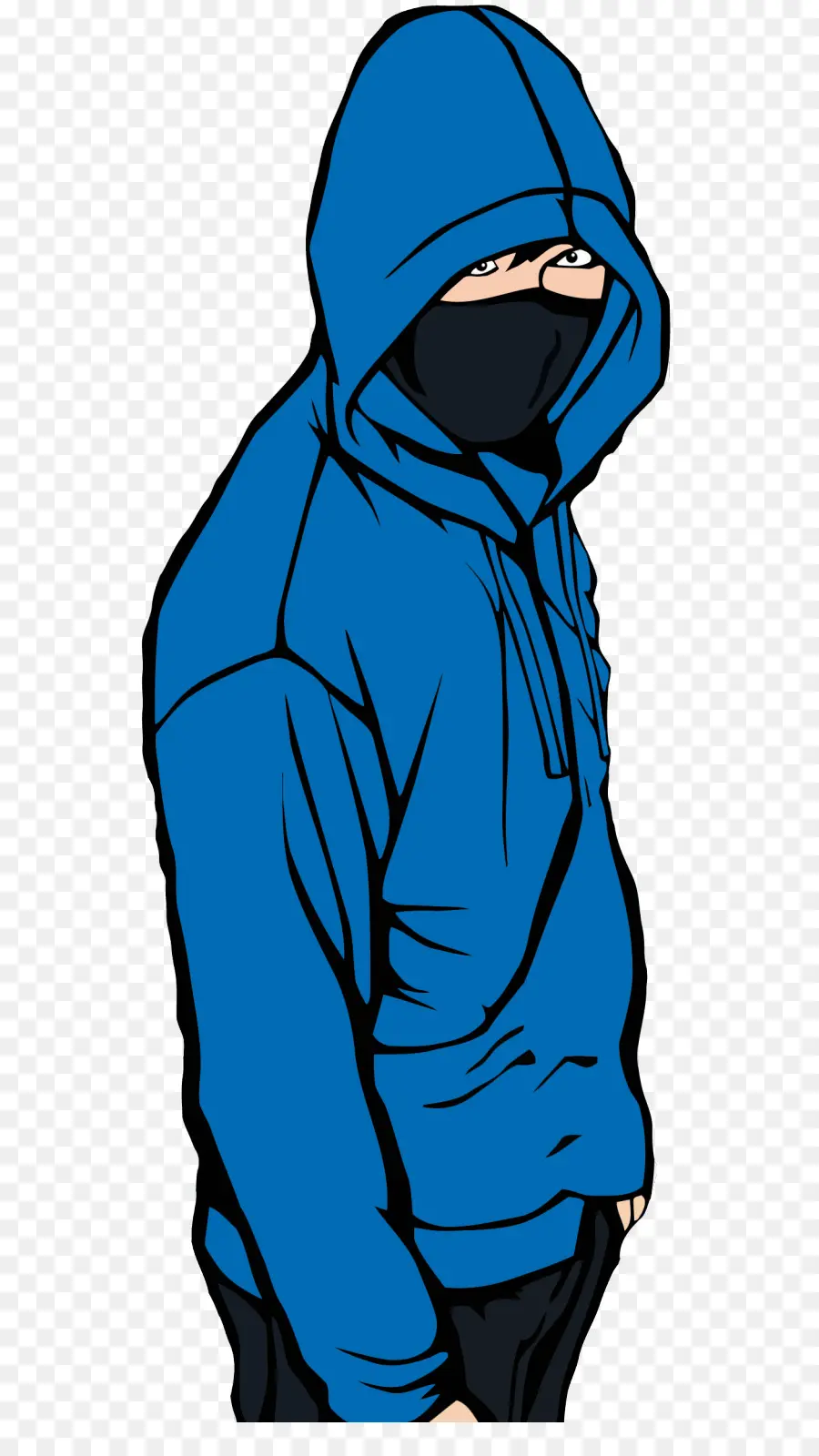 Sweat à Capuche Bleu，Capot PNG