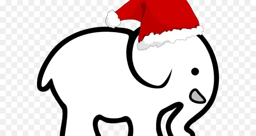 éléphant Blanc échanges De Cadeaux，Le Père Noël PNG