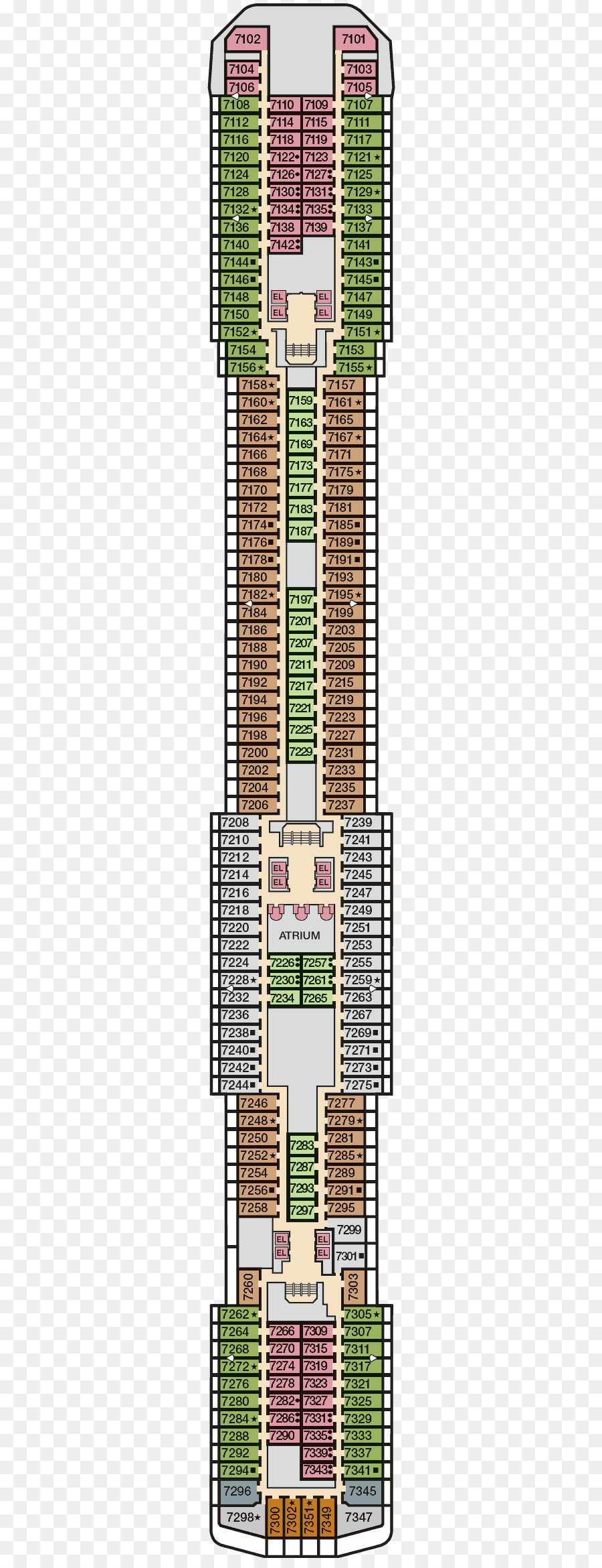 Plan De Pont Du Navire，Cabines PNG