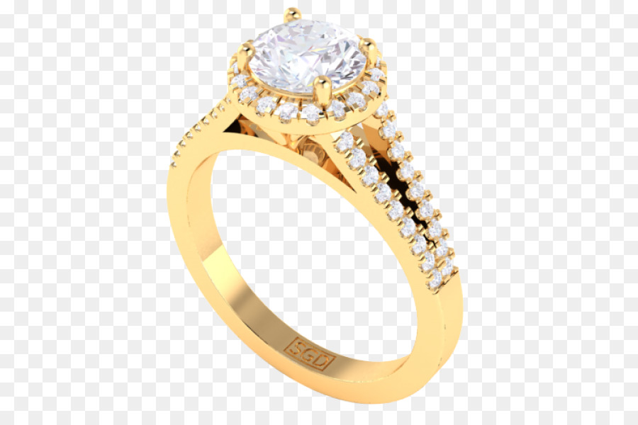 Bague En Or，Diamant PNG