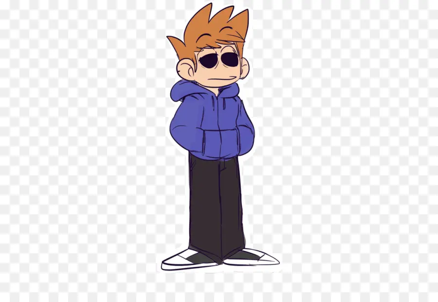 Personnage De Dessin Animé，Sweat à Capuche Bleu PNG