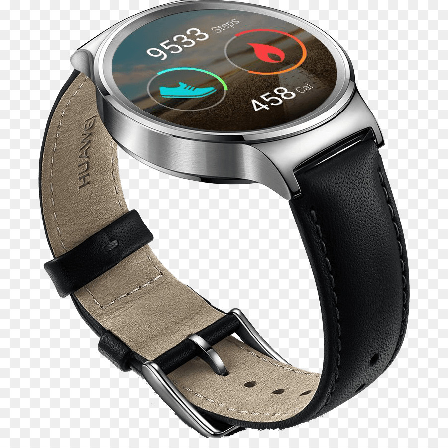 Montre Intelligente，Bracelet En Cuir PNG