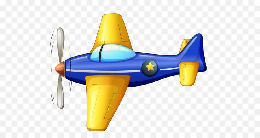 Avion De Dessin Animé，Bleu PNG