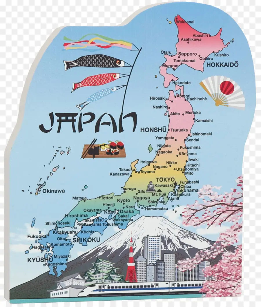 Carte Du Japon，Régions PNG