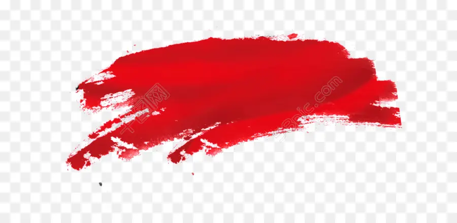 Coup De Pinceau Rouge，Peinture PNG