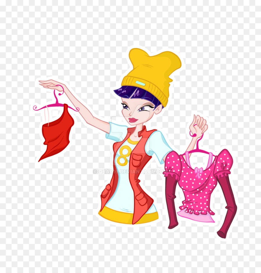 Fille De Dessin Animé Avec Des Vêtements，Fille PNG