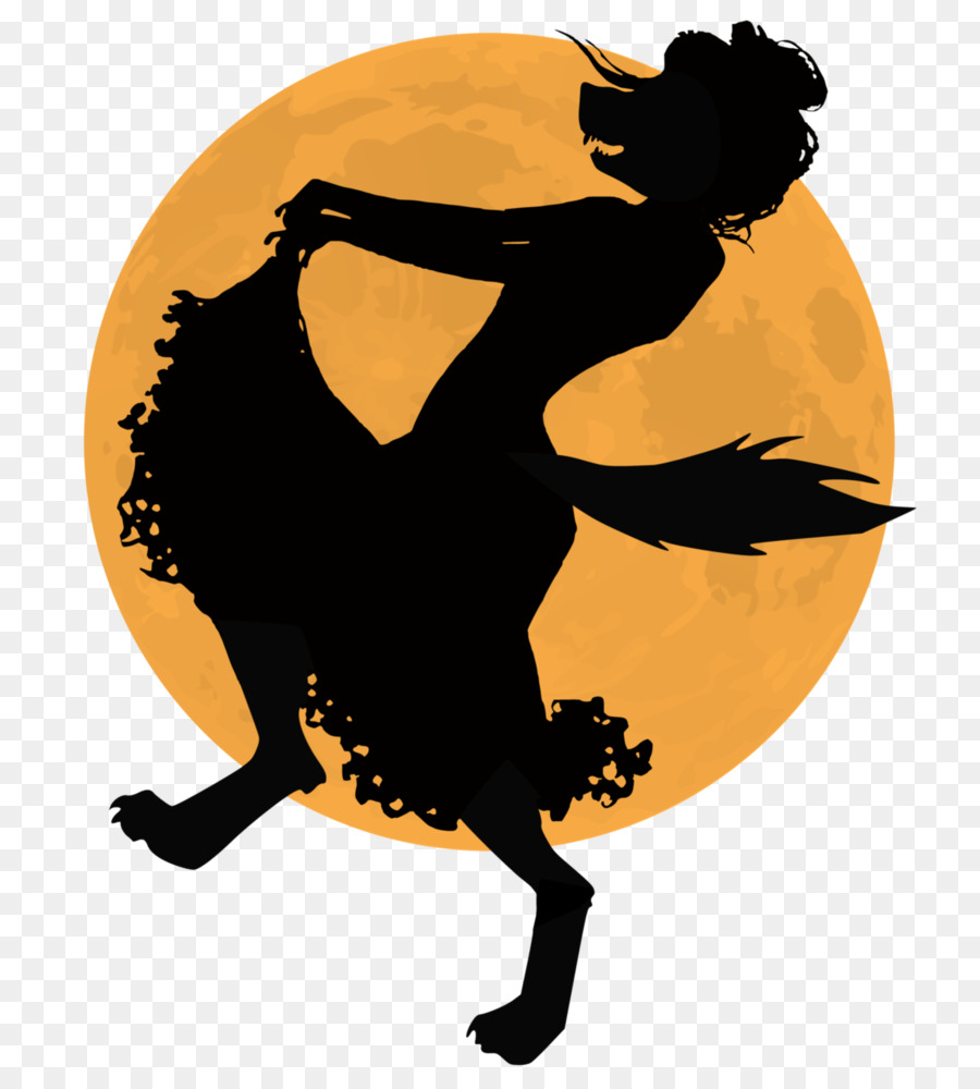 Silhouette De Loup Garou，Lune PNG