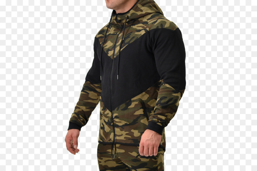 Sweatshirt à Capuche，Camouflage PNG