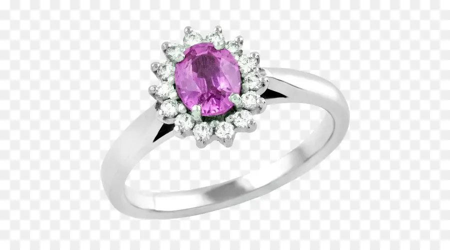 Bague Avec Gemme Rose，Diamant PNG