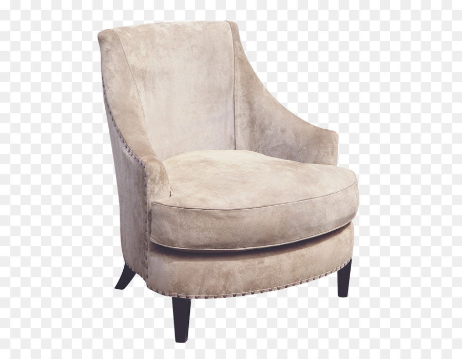 Fauteuil Beige，Bras En Bois PNG