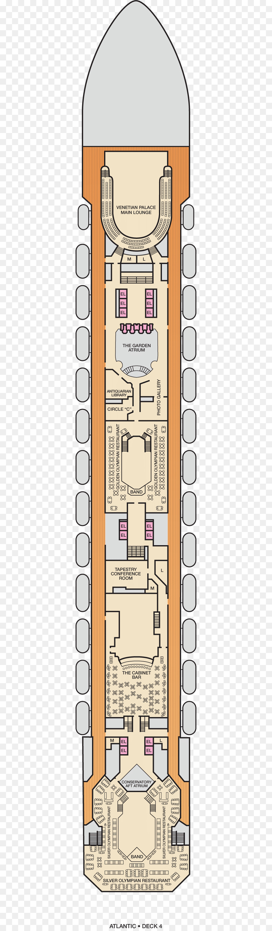 Plan De Pont Du Navire，Croisière PNG