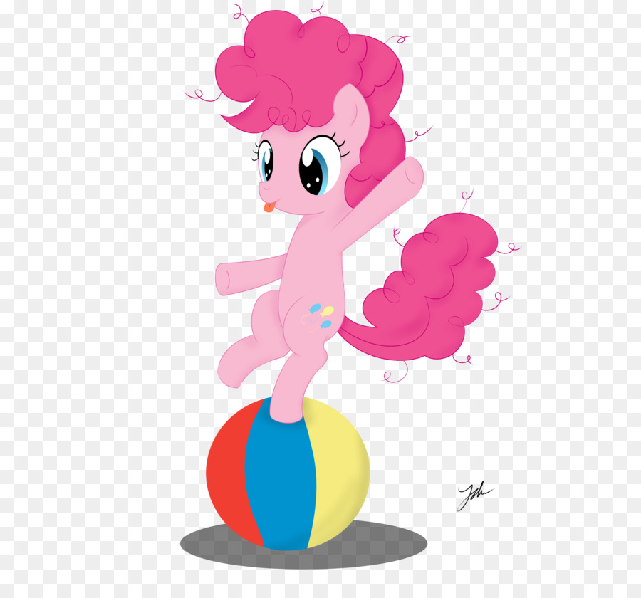 Poney De Dessin Animé Rose，Balle PNG