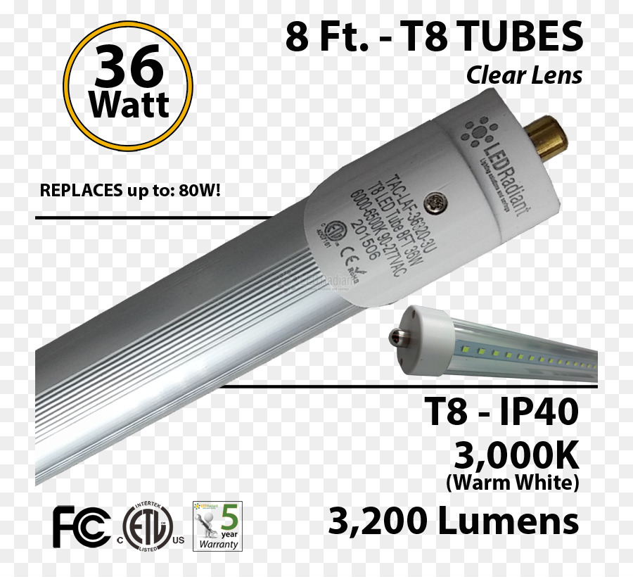 Tube De Led，Lampe Fluorescente PNG