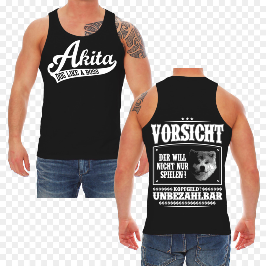 Débardeur Akita，Chemise PNG