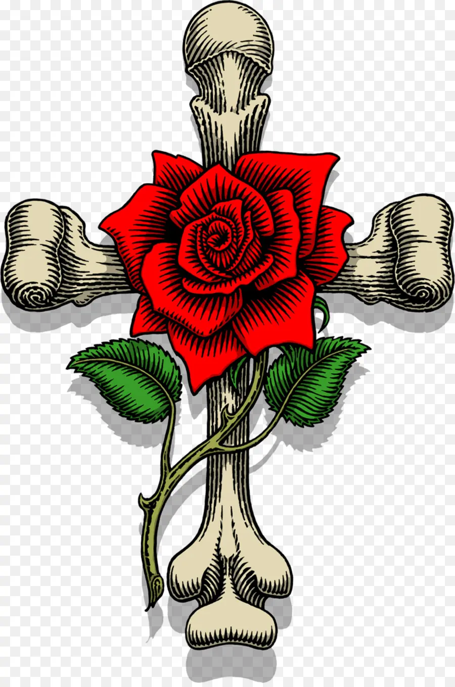 Croix Avec Rose，Croix PNG