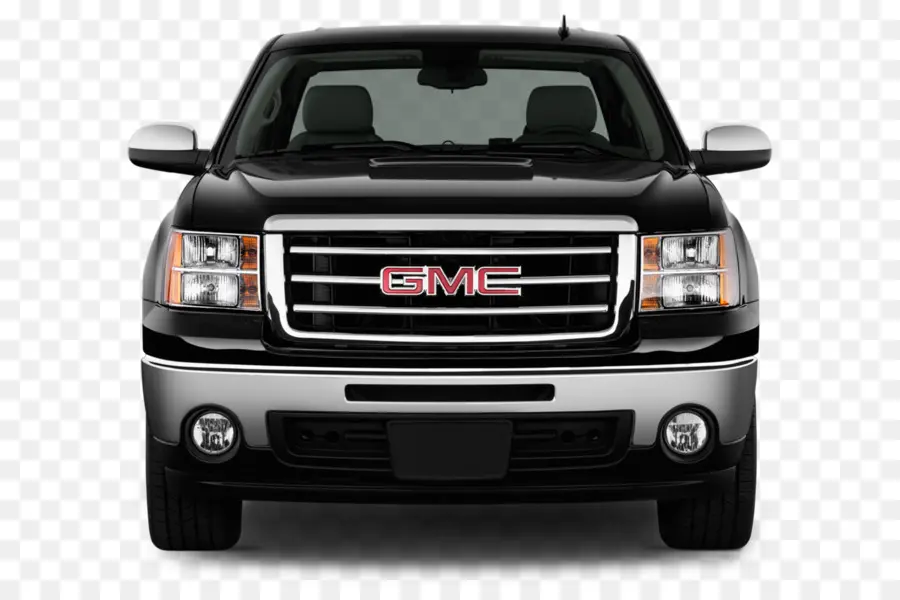 Camion Gmc Noir，Vue De Face PNG