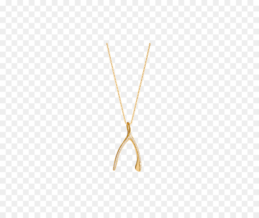 Collier Wishbone，Or PNG