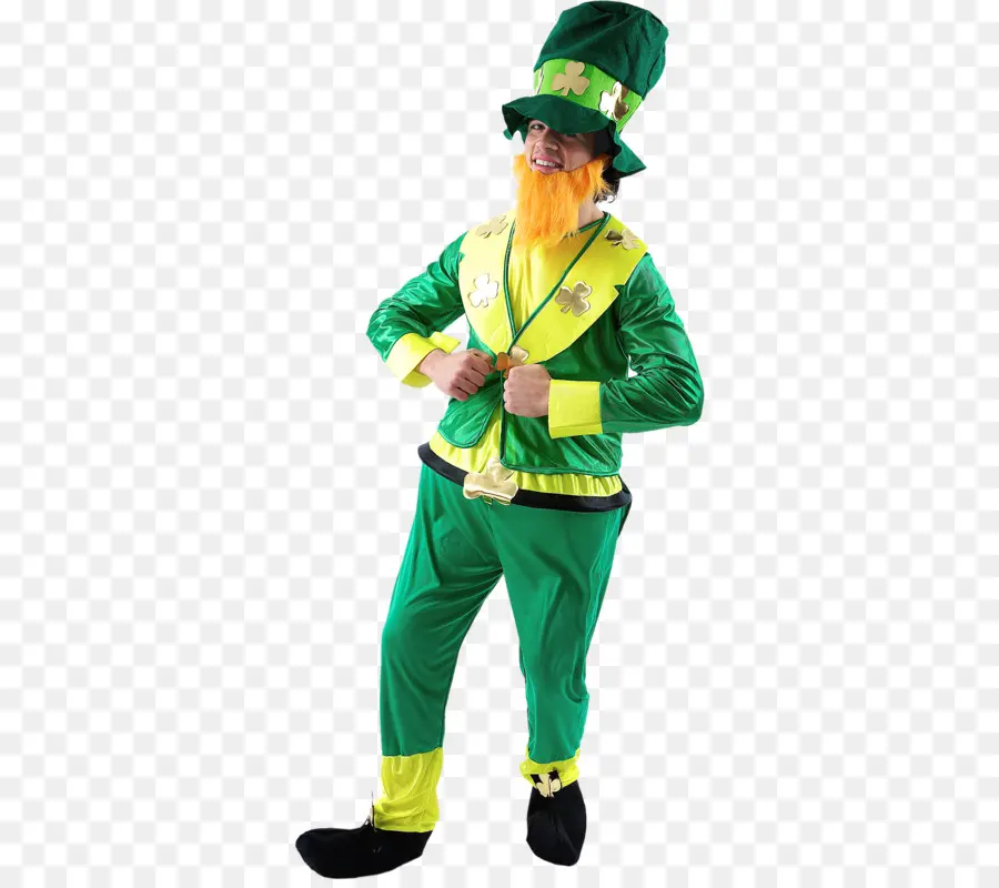 Déguisement De Lutin Vert，Fête De La Saint Patrick PNG