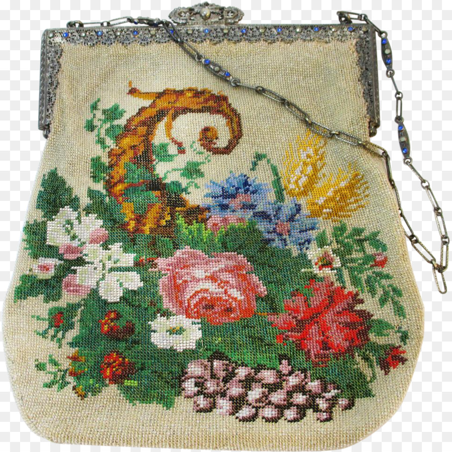 Sac à Main Vintage，Floral PNG