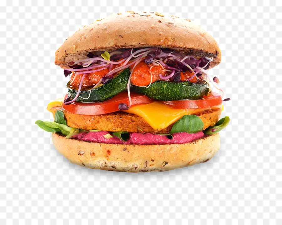 Burger Aux Légumes，Sandwich PNG