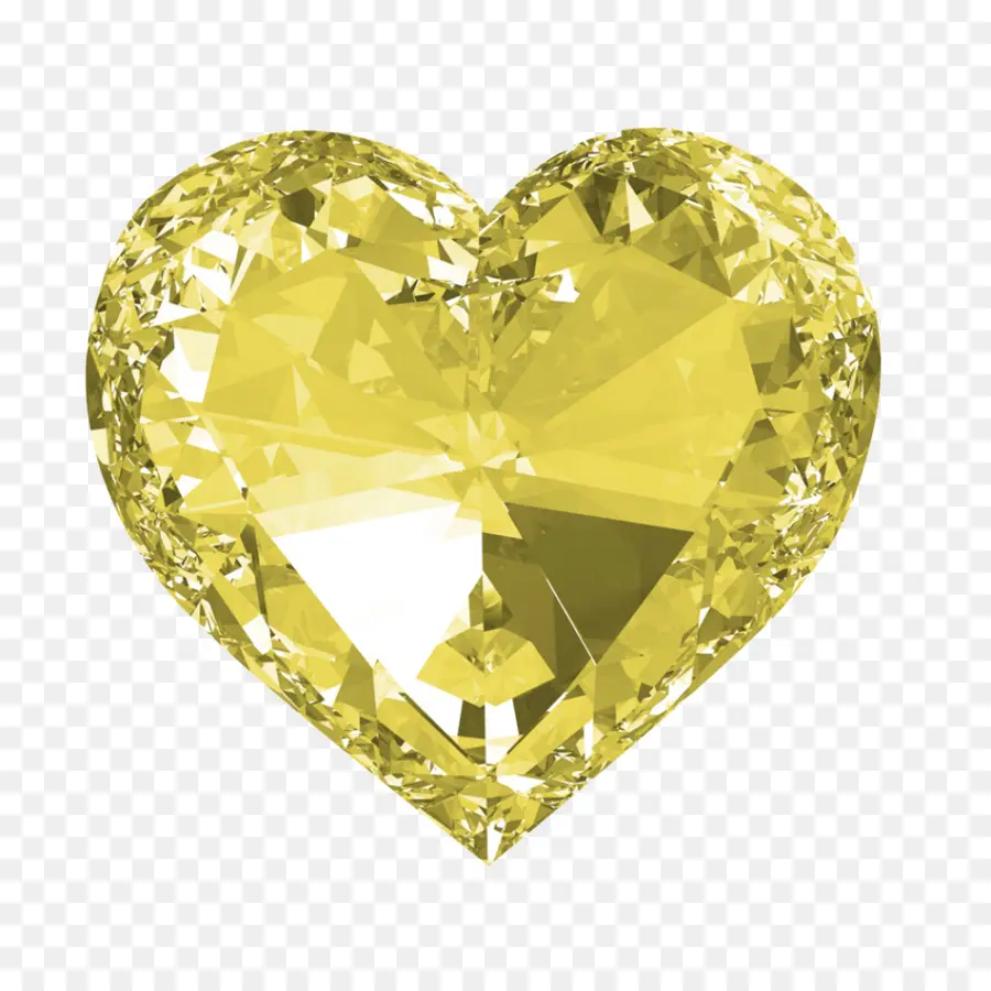 Diamant Coeur Jaune，Gemme PNG