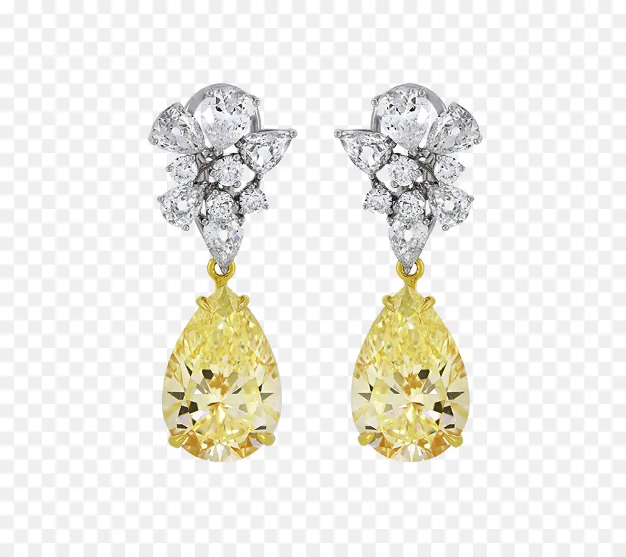 Boucles D'oreilles，Jaune PNG