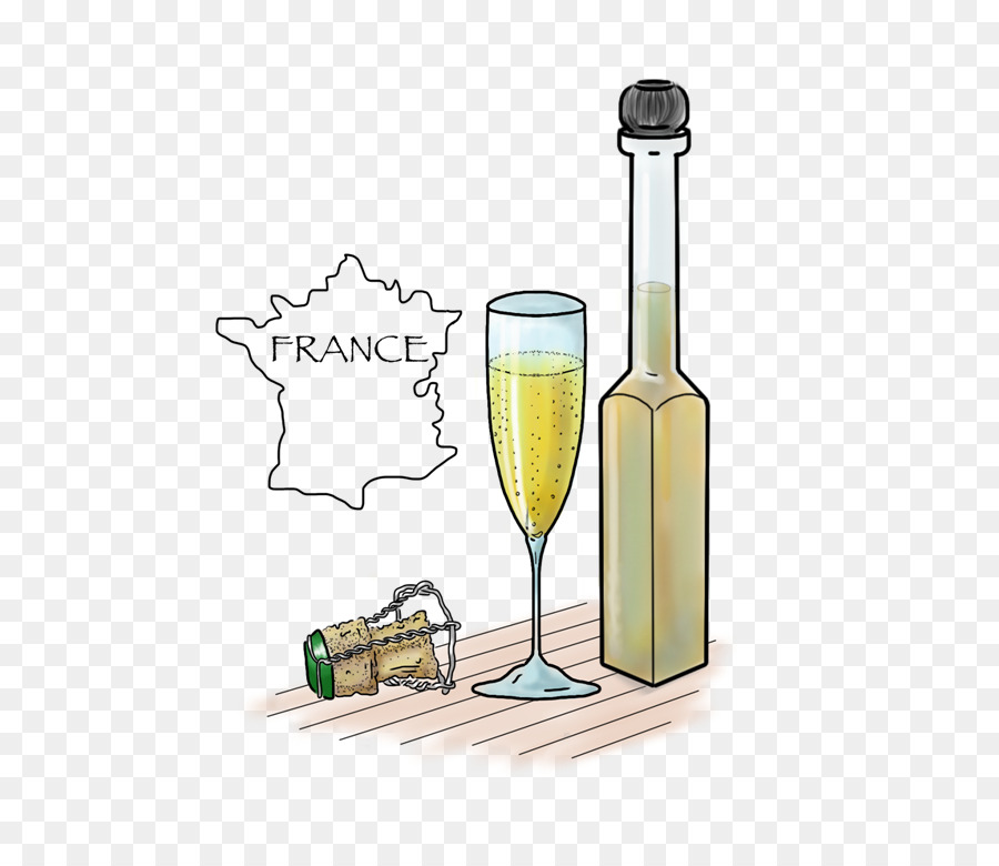 Champagne，Bouteille En Verre PNG