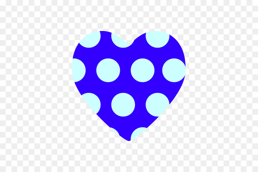 Coeur à Pois，Bleu PNG