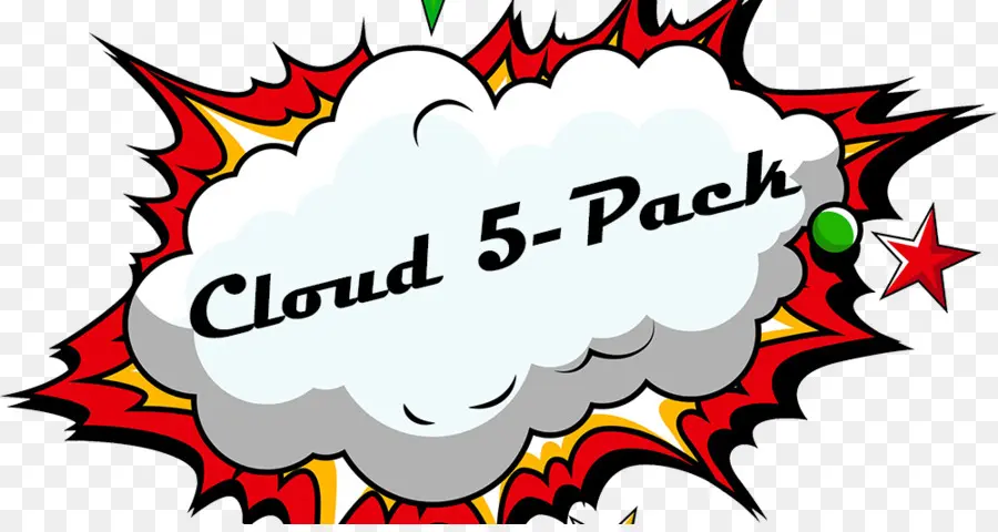 Paquet De 5 Nuages，Nuage PNG