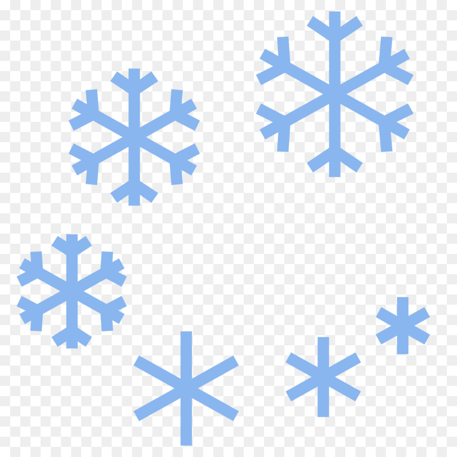 Flocon De Neige Bleu，Hiver PNG