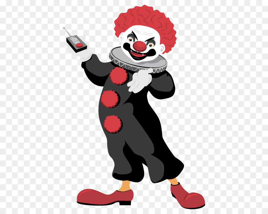 Clown Avec Téléphone，Nez Rouge PNG