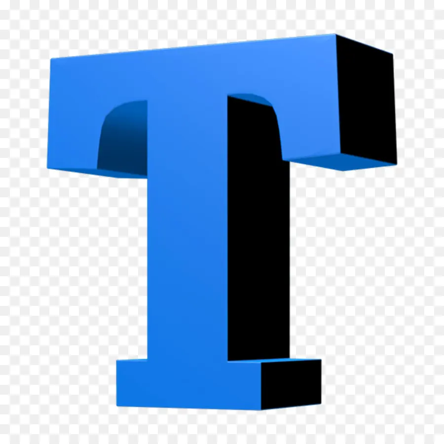 Lettre T，Bleu PNG