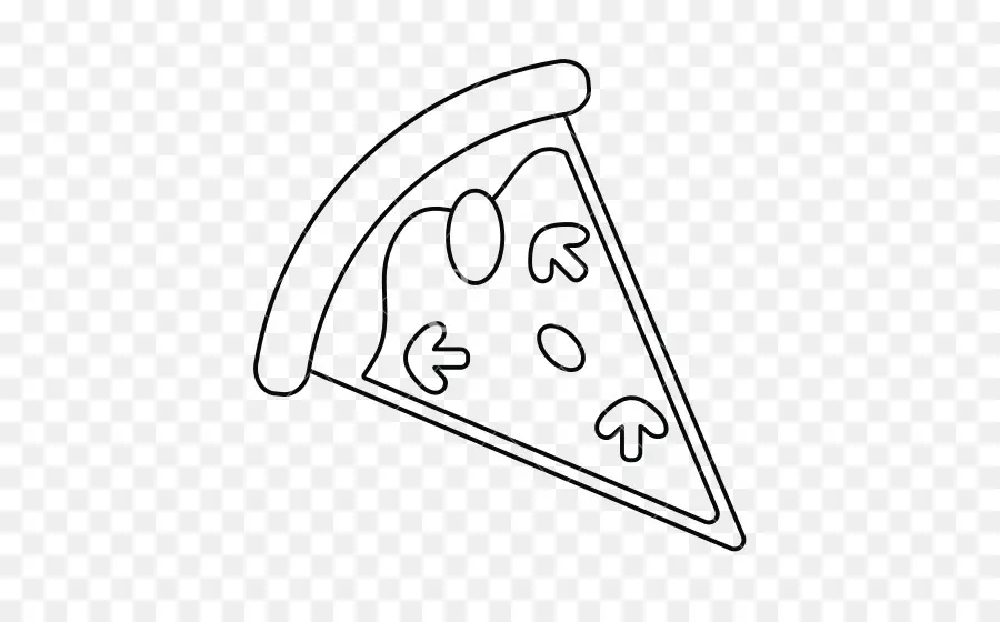 Contour De Tranche De Pizza，Pizza PNG