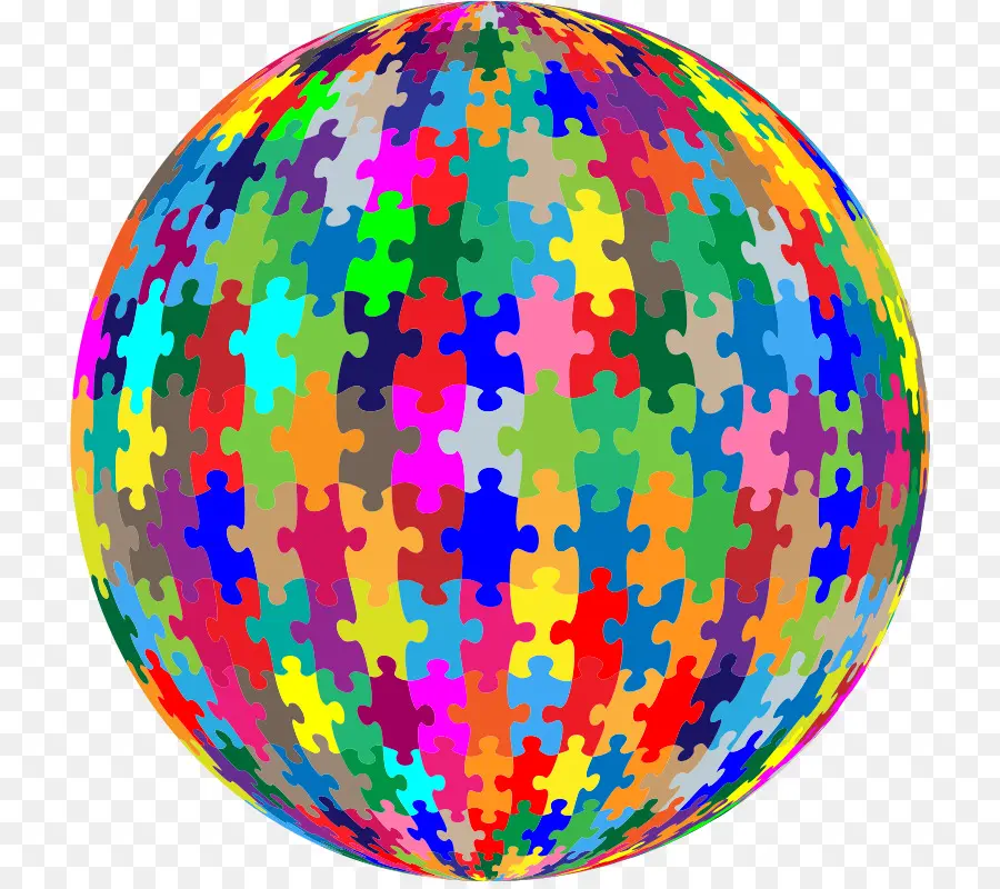 Sphère De Puzzle Colorée，Puzzle PNG