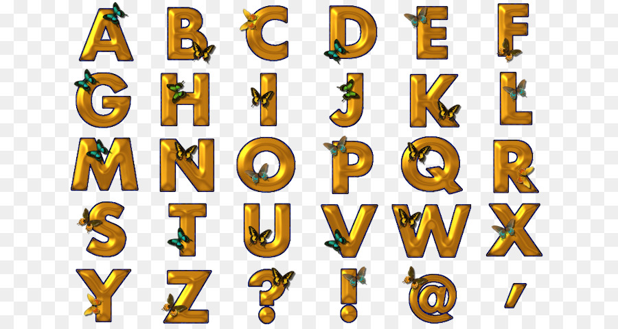 Lettres Alphabétiques，Or PNG