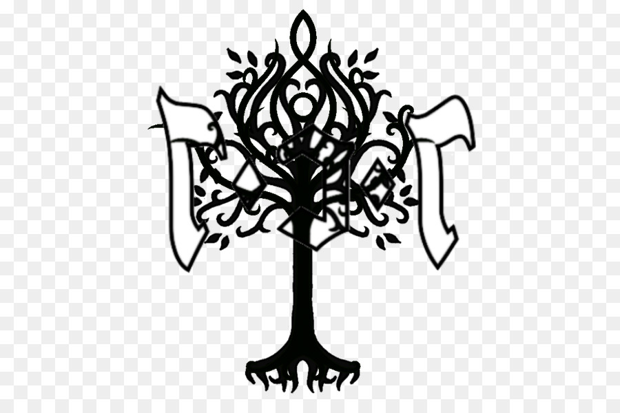 Arbre Blanc Du Gondor，Noir PNG