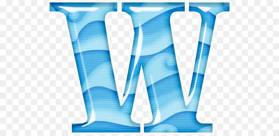 Bleu W，Alphabet PNG