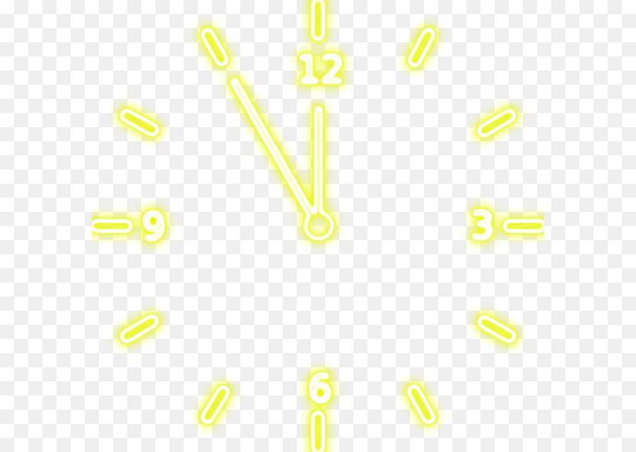 Horloge Néon，Temps PNG