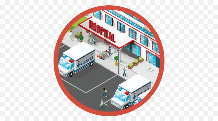 Hôpital，Ambulance PNG