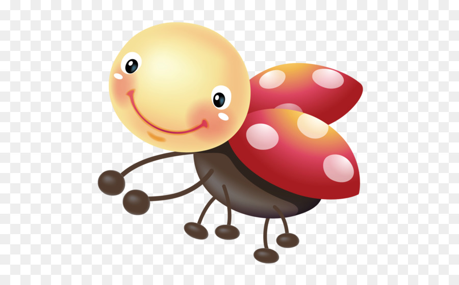 Coccinelle De Dessin Animé Mignon，Souriant PNG