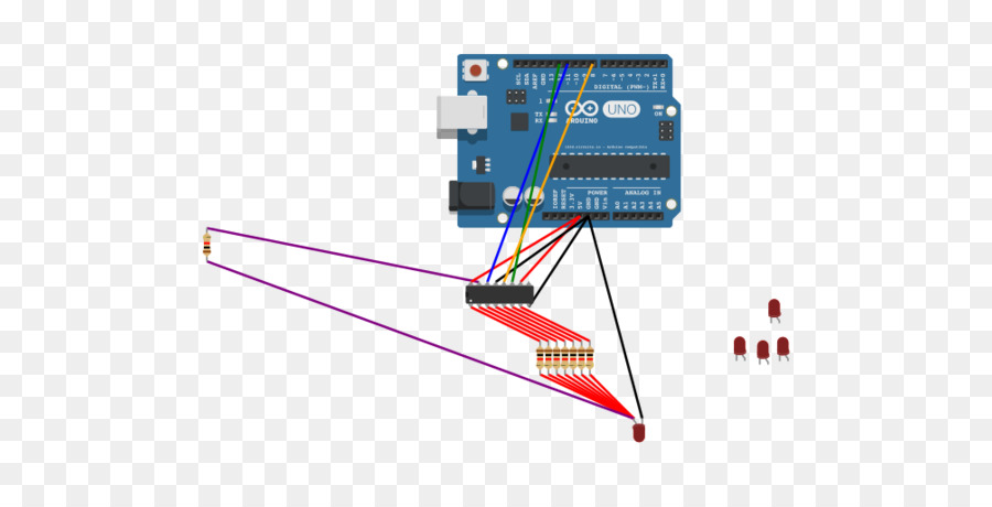 Circuit Arduino，Câblage PNG