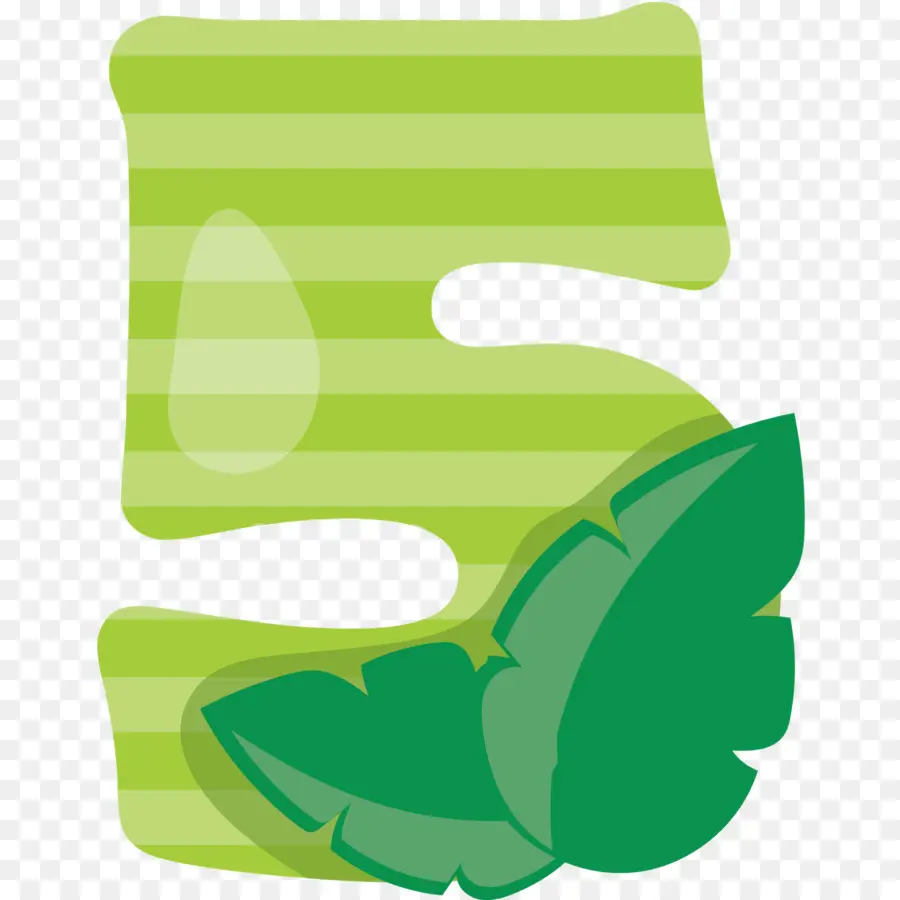 Numéro Vert 5，Nombre PNG