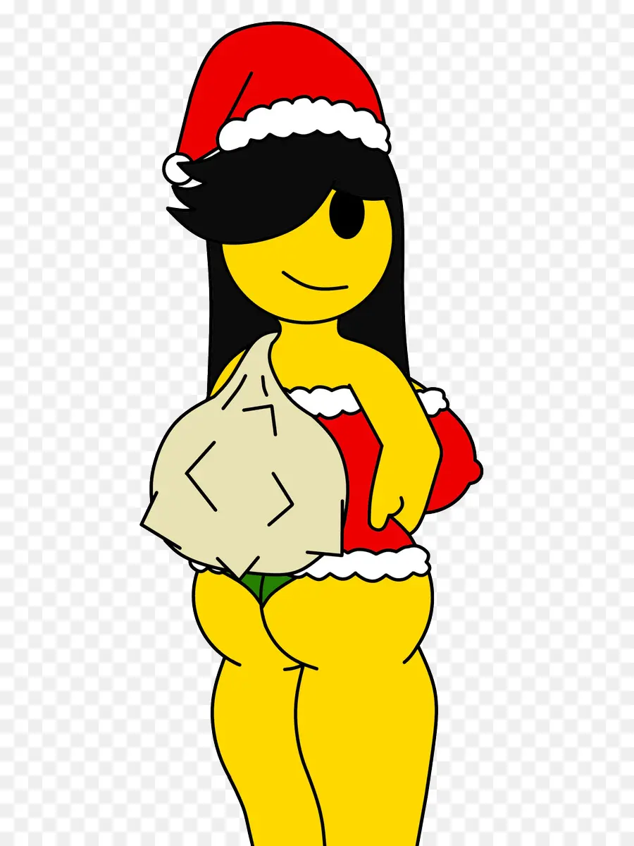 Fille De Dessin Animé，Chapeau De Père Noël PNG