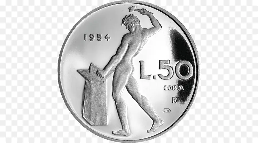 Pièce De Monnaie，50 Lires PNG