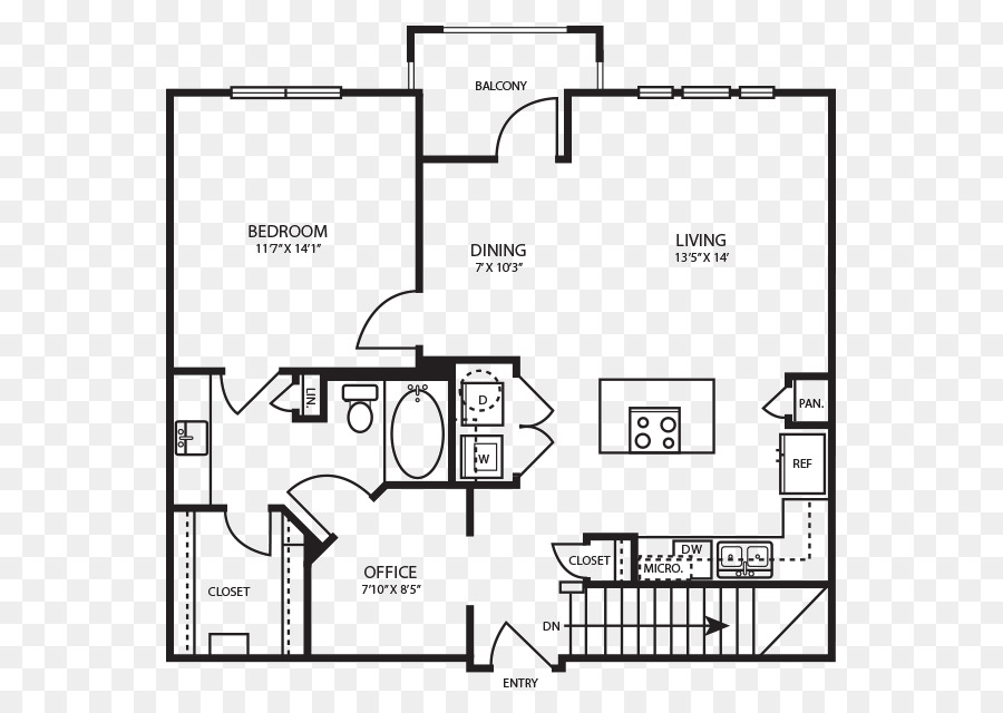 Plan D'étage De L'appartement，Mise En Page PNG