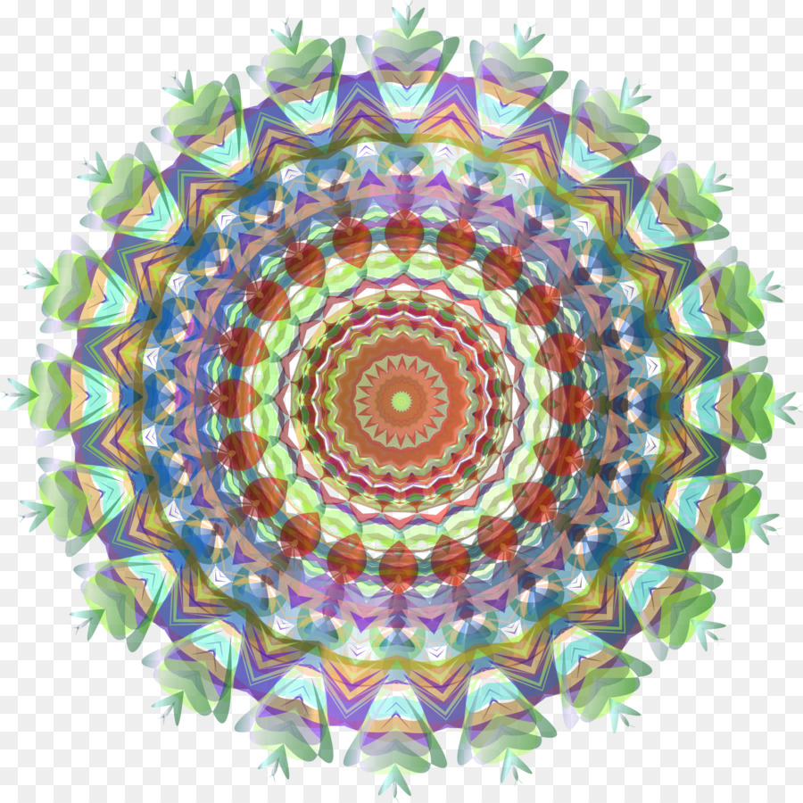 Mandala Coloré，Modèle PNG