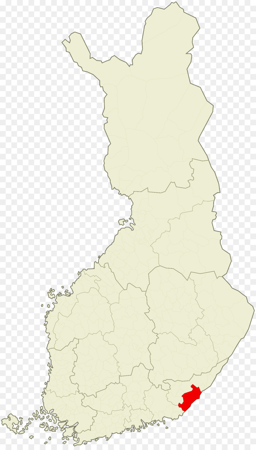Sous Régions De La Finlande，Carte PNG